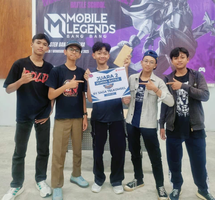 Tim E-Sport SMK Mutu Wonosobo Raih Prestasi Dalam Ajang Master Saga Turney Battle School By Telkomsel