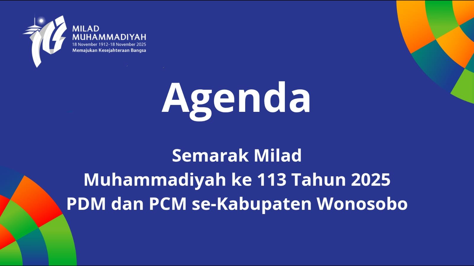 Semarak Milad Muhammadiyah ke 113 Cabang Muhammadiyah Kab. Wonosobo