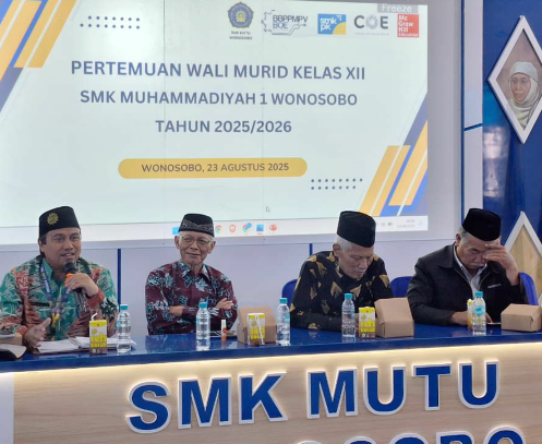 SMK MUTU KUKUHKAN KOMITMEN DAN SINERGI GELAR PERTEMUAN DENGAN WALI MURID