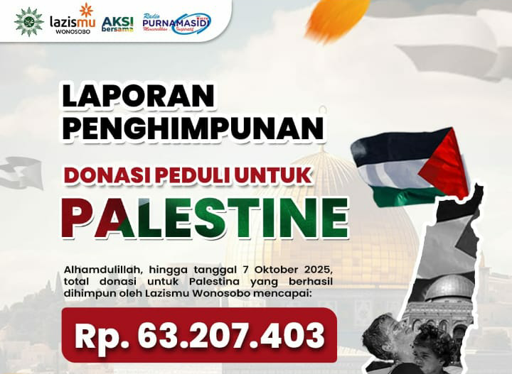 Lazismu Wonosobo Himpun Donasi 63 Juta Rupiah untuk Palestina