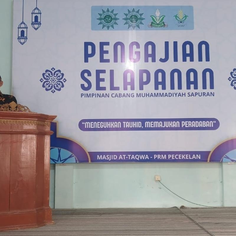 Pengajian Selapanan Ahad Legi PCM Sapuran Satukan Warga Muhammadiyah Se-Kecamatan*