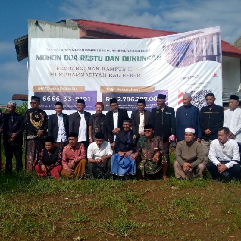 Peletakan Batu Pertama Kampus II MI Muhammadiyah Kalibeber (HAMKA), Wujud Komitmen Membangun Generasi Unggul