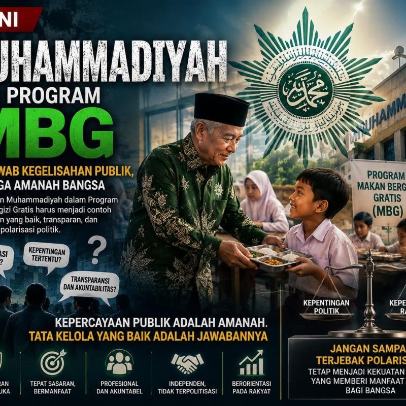 Muhammadiyah dan Program MBG: Menjaga Kepercayaan Publik di Tengah Kegelisahan Masyarakat
