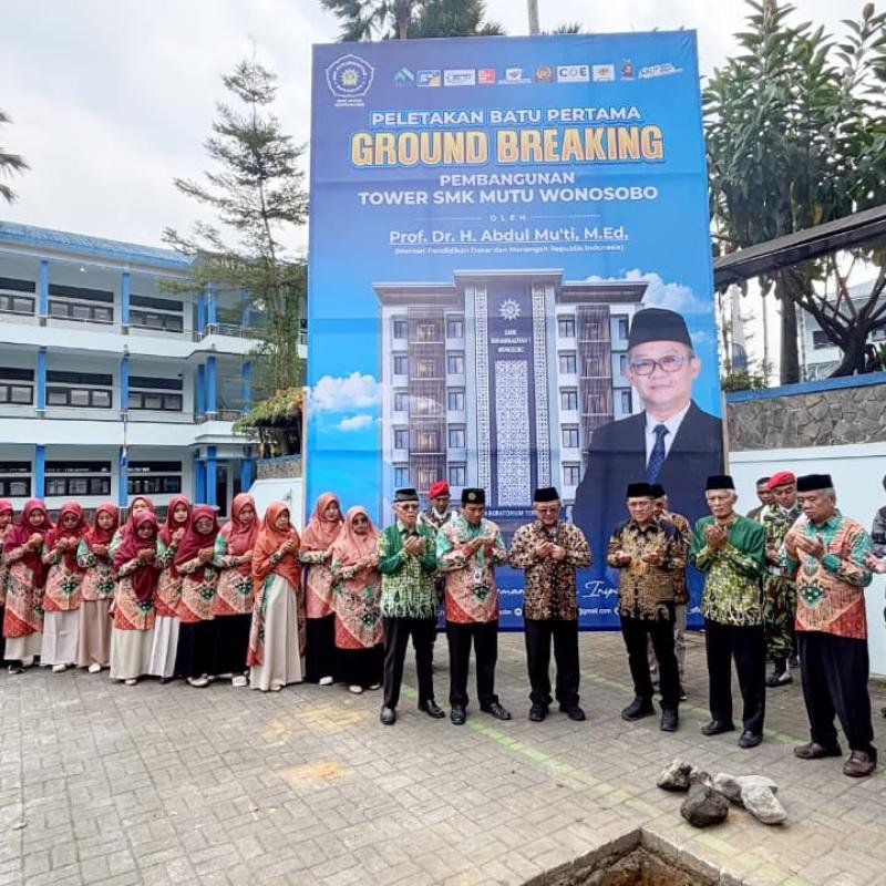 Ground Breaking Pembangunan Centrum of Excellent SMK Mutu Wonosobo, Menuju Pusat Pendidikan Vokasi Internasional