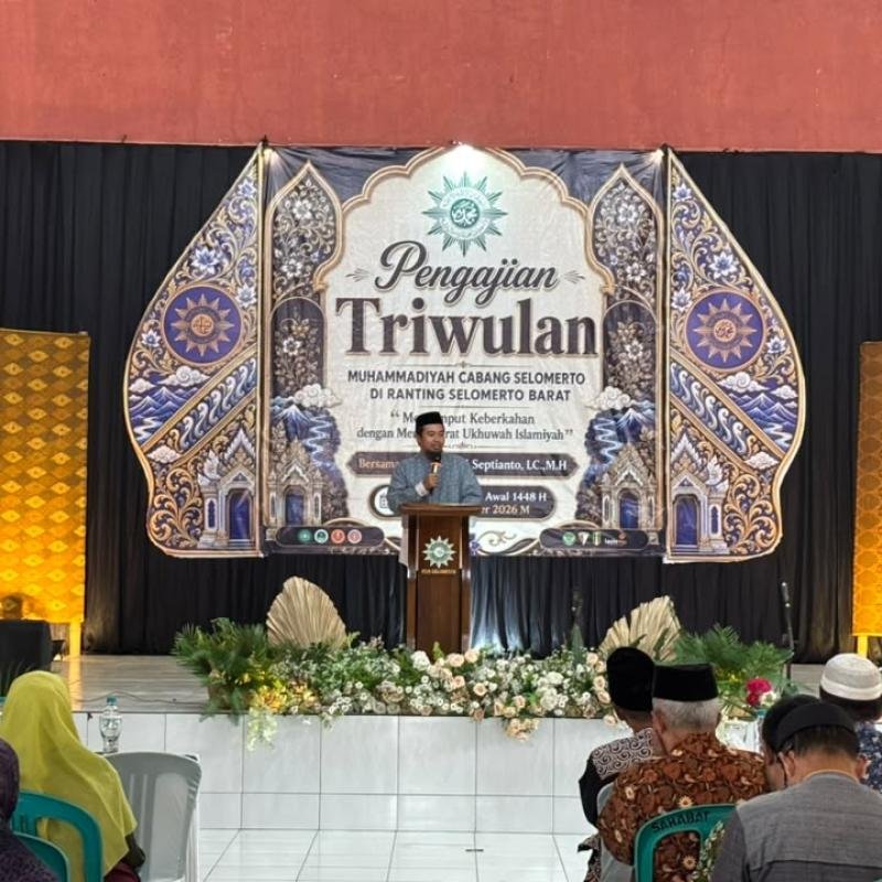 Pengajian Triwulan PCM Selomerto Hadirkan 1.000 Jemaah, Bahas Ukhuwah hingga Angka Anak Putus Sekolah