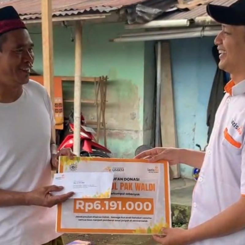 LAZISMU WONOSOBO RESPON CEPAT BANTU PAK WALDI PEDAGANG CIMOL TUNAWICARA