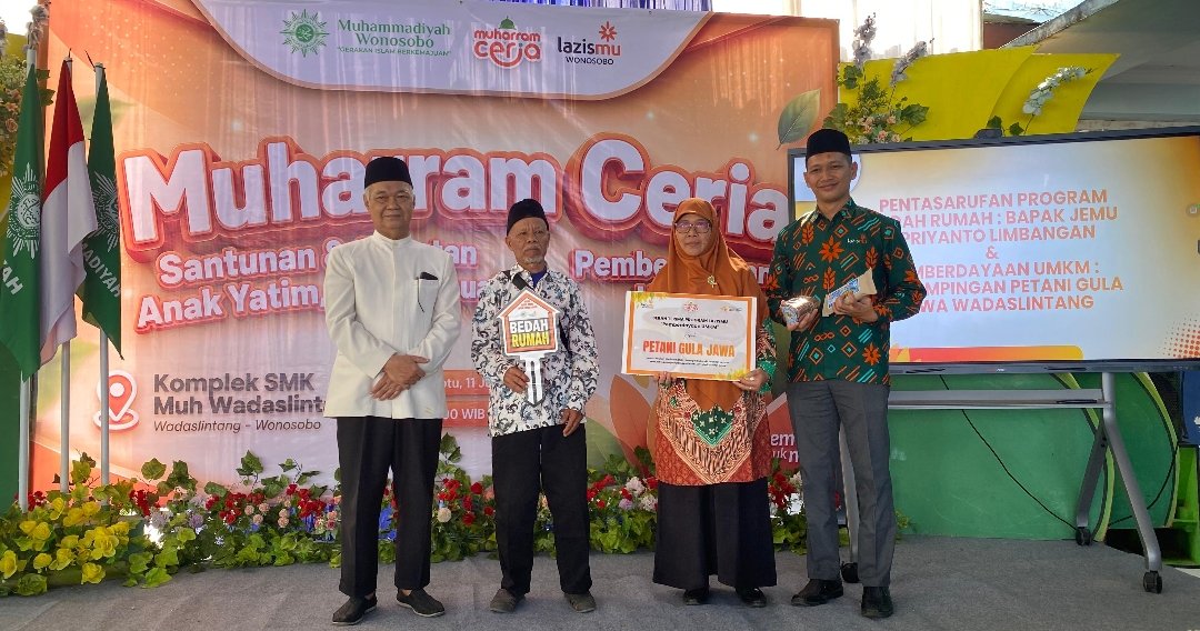 Muharram Ceria Lazismu Wonosobo Di Wadaslintang : Dari Sunatan Massal, Bedah Rumah, hingga Pemberdayaan Petani Gula Jawa - Gambar 5